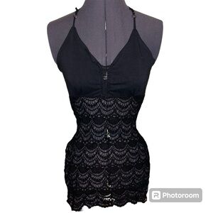 Bolli Imports festival Cut out lace Boho Shambhala backless halter top